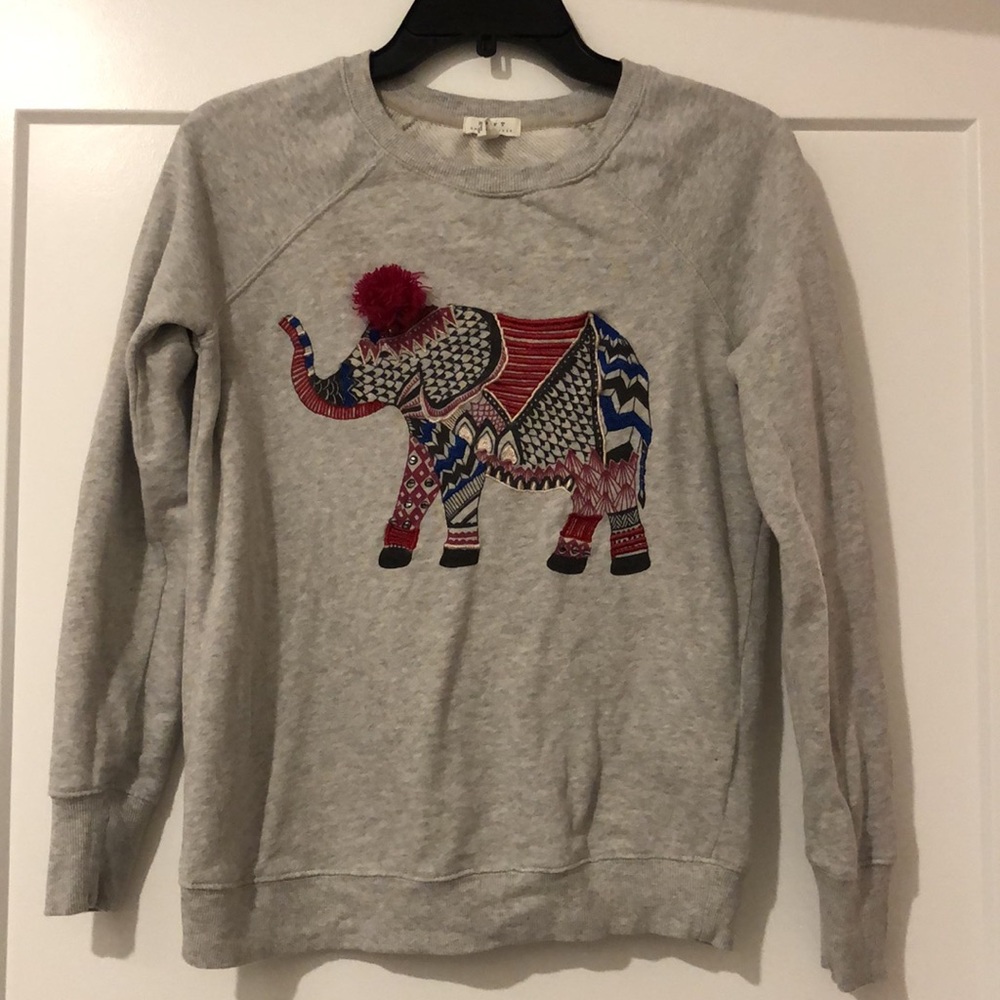 Soft Joie Annora Embroidered Elephant Sweatshirt